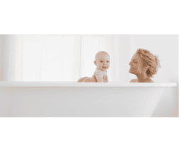 Mother-taking-bath-with-baby