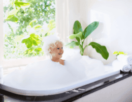 Child-taking-bubble-bath